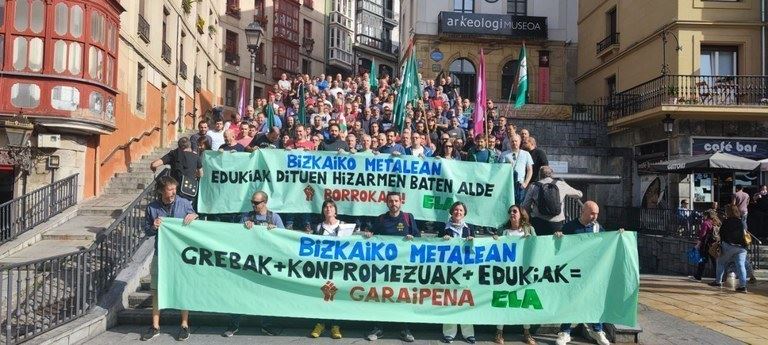 ELA se suma a la huelga de la mayoría sindical en el metal de Bizkaia ...