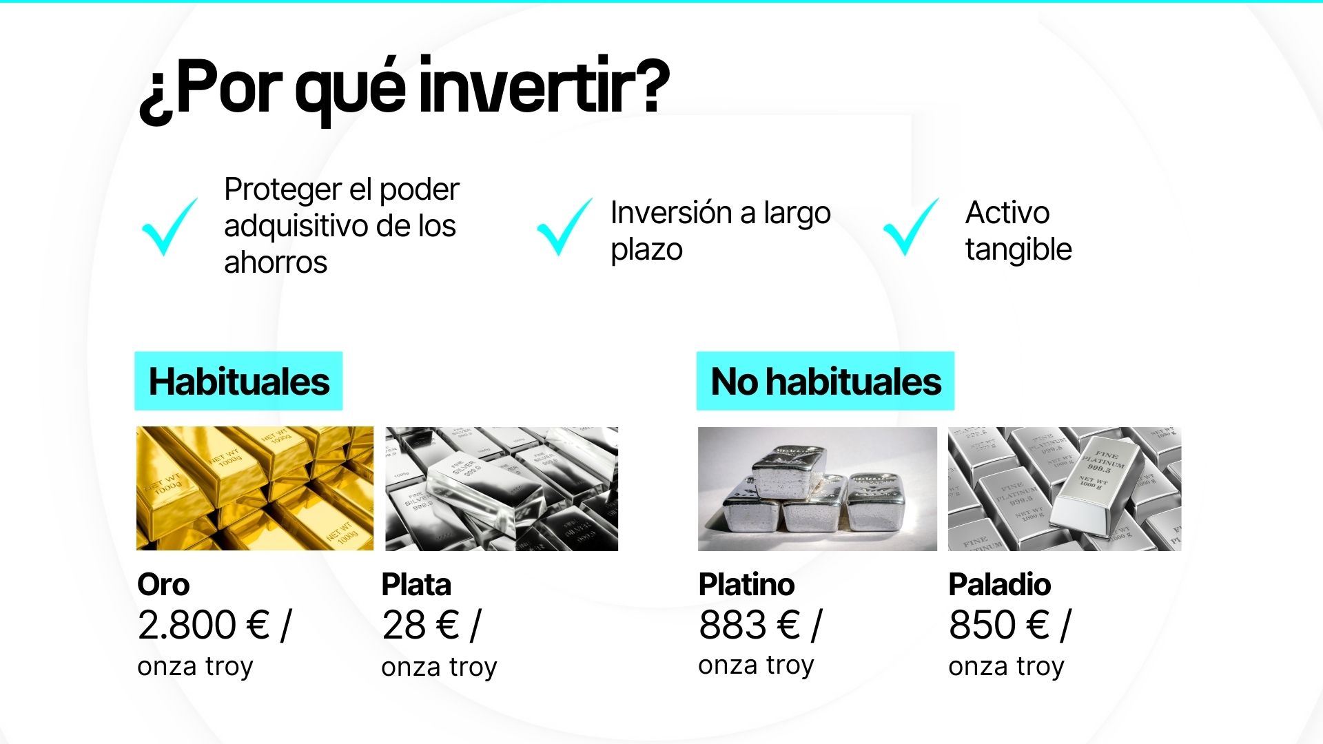 Oro y plata de inversión, una manera segura de afianzar los ahorros