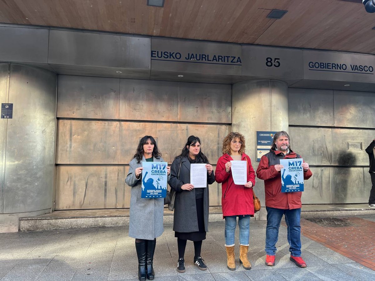 ELA, LAB, Steilas, Hiru y Etxalde registran la huelga del 17 de marzo ...